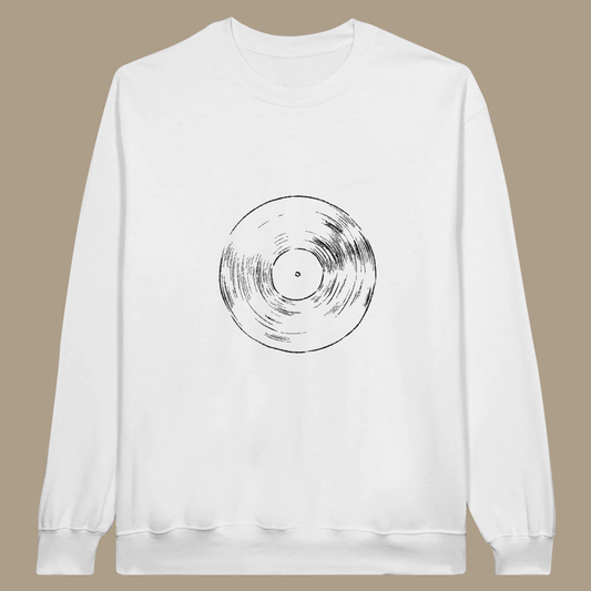 Classic Vinyl Music Sweatshirt – Retro Record Player Crewneck