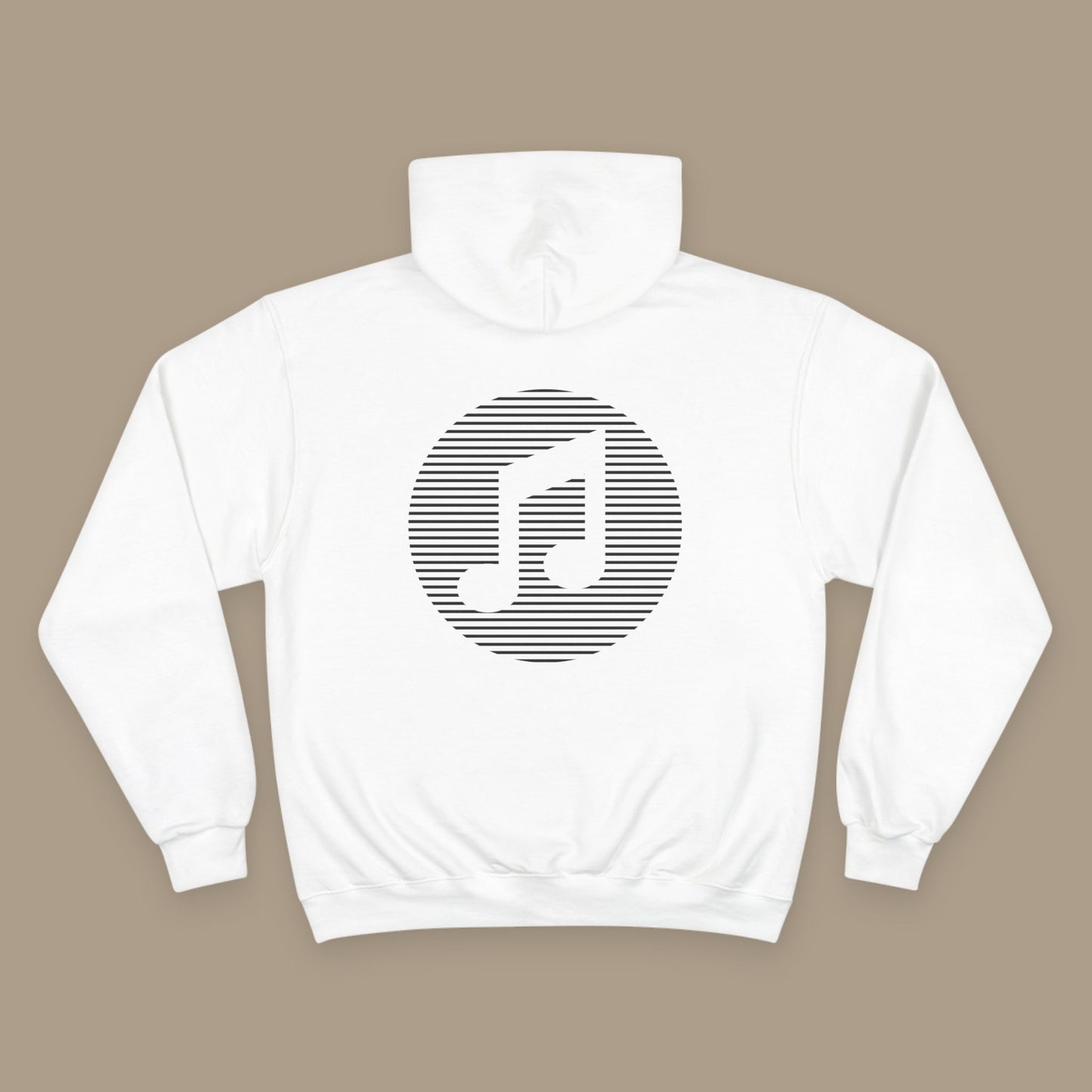 Milo's Music Note Striped Hoodie – Unisex Pullover Sweatshirt with Front Logo and Back Graphic Pattern