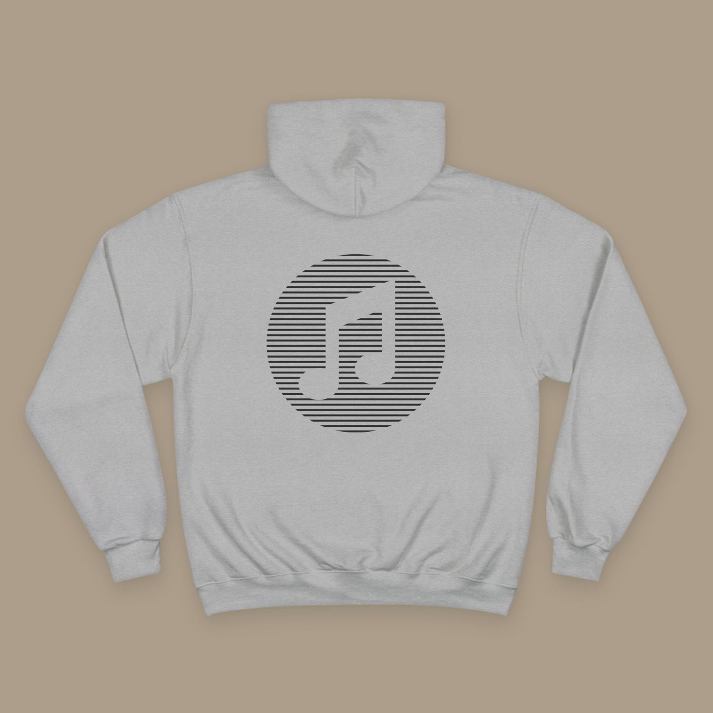 Milo's Music Note Striped Hoodie – Unisex Pullover Sweatshirt with Front Logo and Back Graphic Pattern