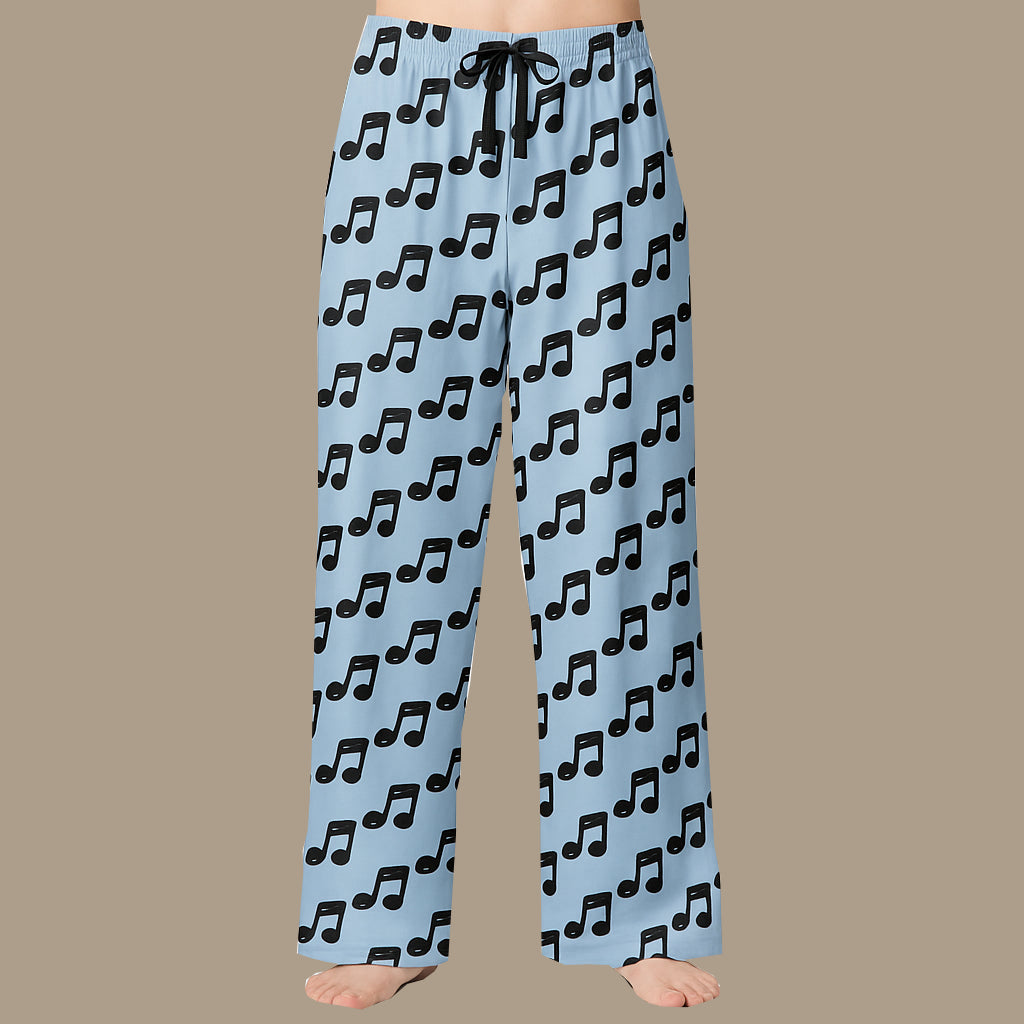 Musical Pajama Pants [LIGHT BLUE] Unisex Lounge Pants Super Soft Unisex Pajama Bottoms with Pockets Drawstring