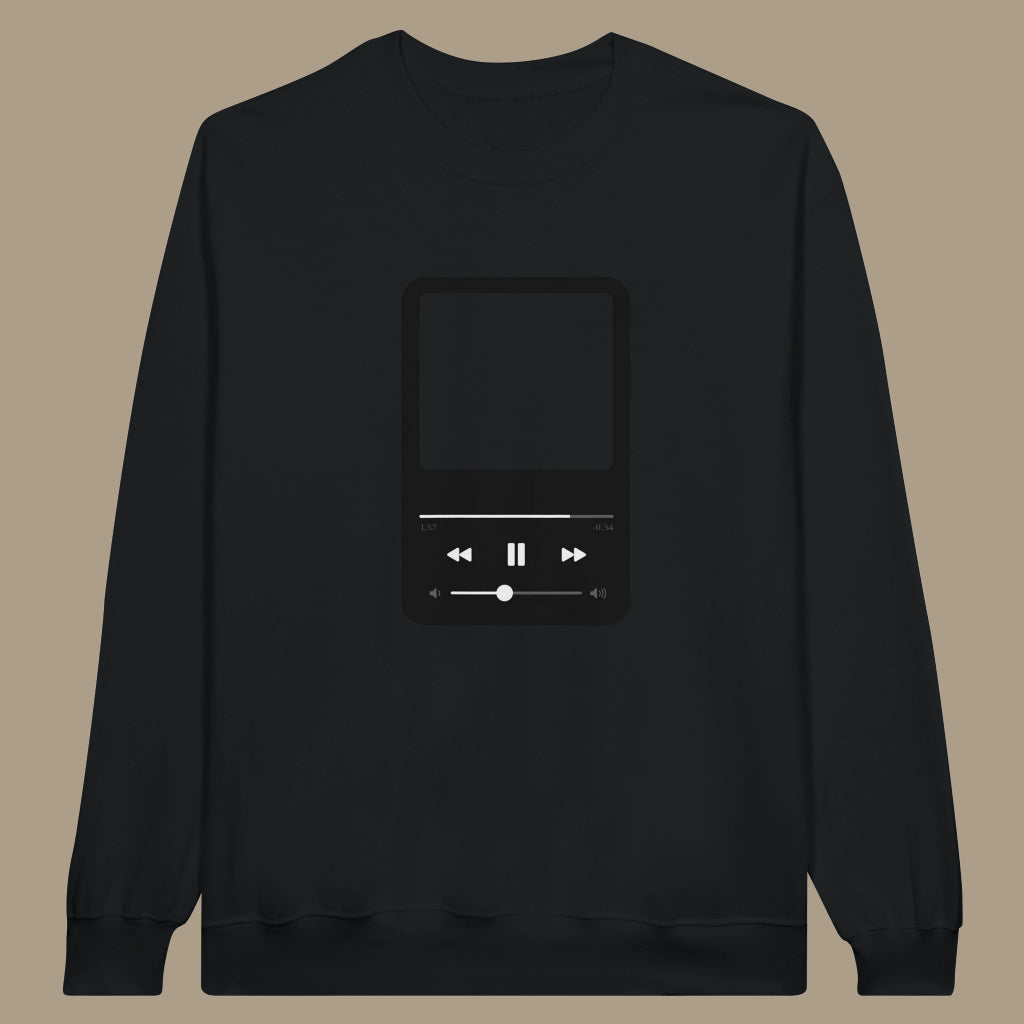 Classic iPod Style Music Sweatshirt – Retro Music Lover Pullover