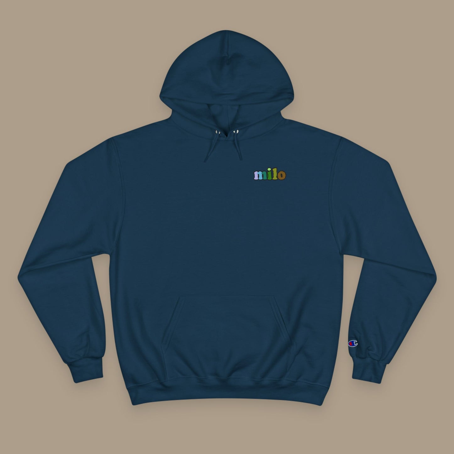 Milo's Music Note Striped Hoodie – Unisex Pullover Sweatshirt with Front Logo and Back Graphic Pattern