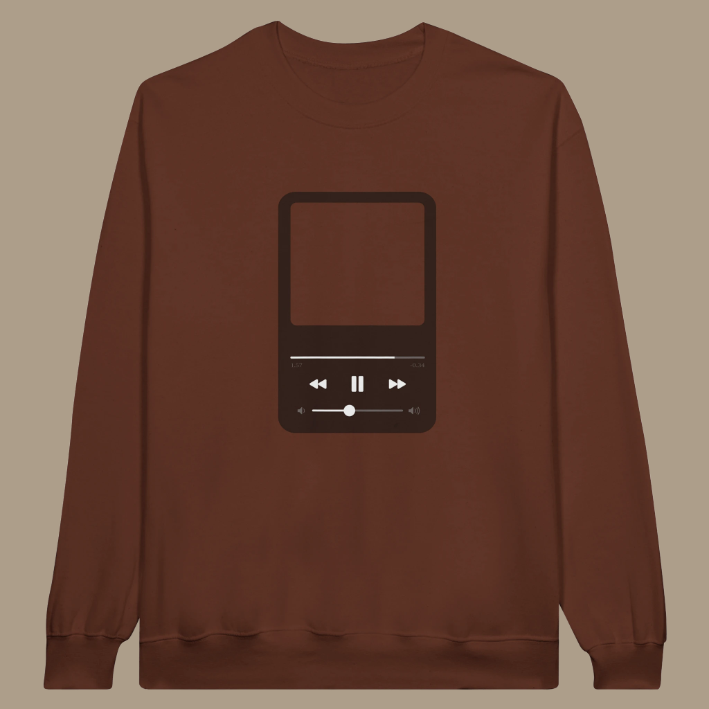 Classic iPod Style Music Sweatshirt – Retro Music Lover Pullover